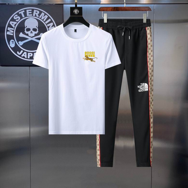 Wholesale Cheap G ucci Short Sleeve MEN Tracksuits for Sale