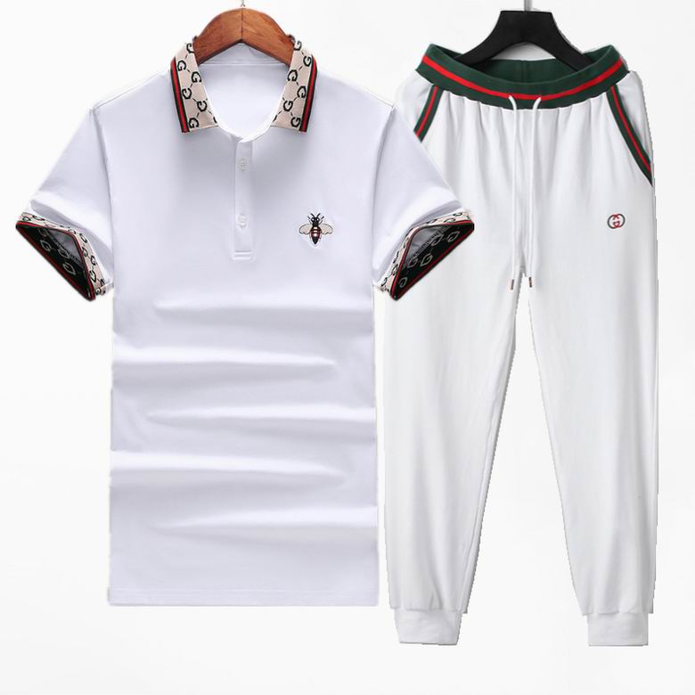 Wholesale Cheap G ucci Short Sleeve Tracksuits for Sale