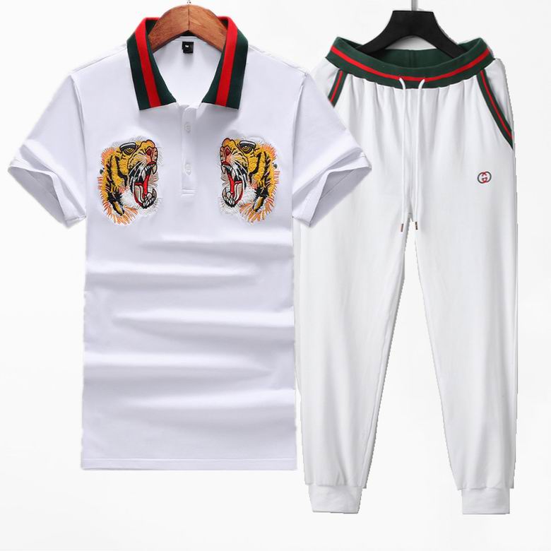 Wholesale Cheap G ucci Short Sleeve Tracksuits for Sale