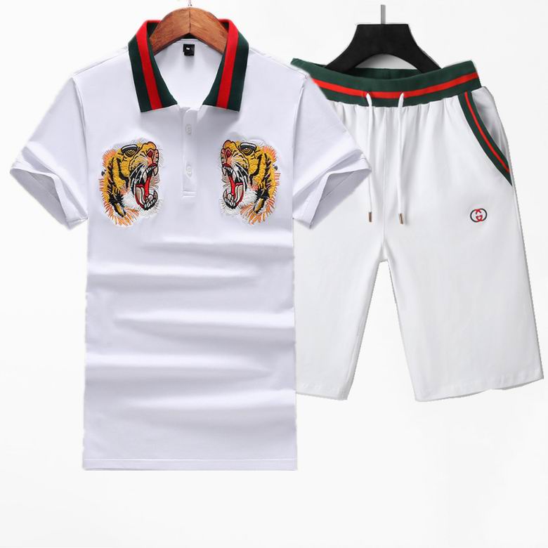 Wholesale Cheap G ucci Short Sleeve Tracksuits for Sale