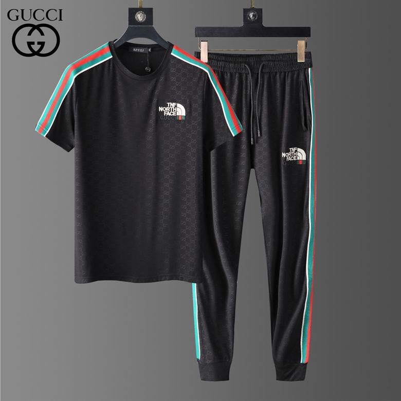 Wholesale Cheap G ucci Short Sleeve Tracksuits for Sale