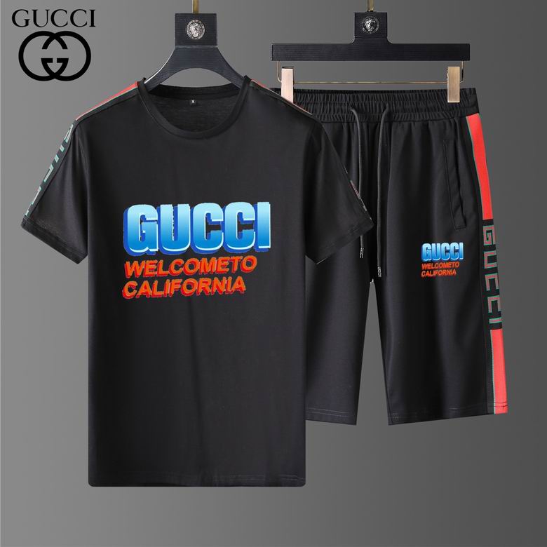 Wholesale Cheap G ucci Short Sleeve Tracksuits for Sale