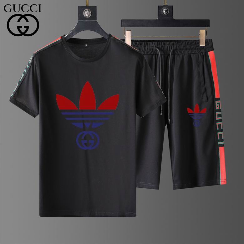 Wholesale Cheap G ucci Short Sleeve Tracksuits for Sale