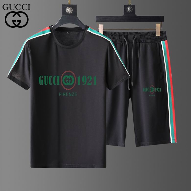 Wholesale Cheap G ucci Short Sleeve Tracksuits for Sale