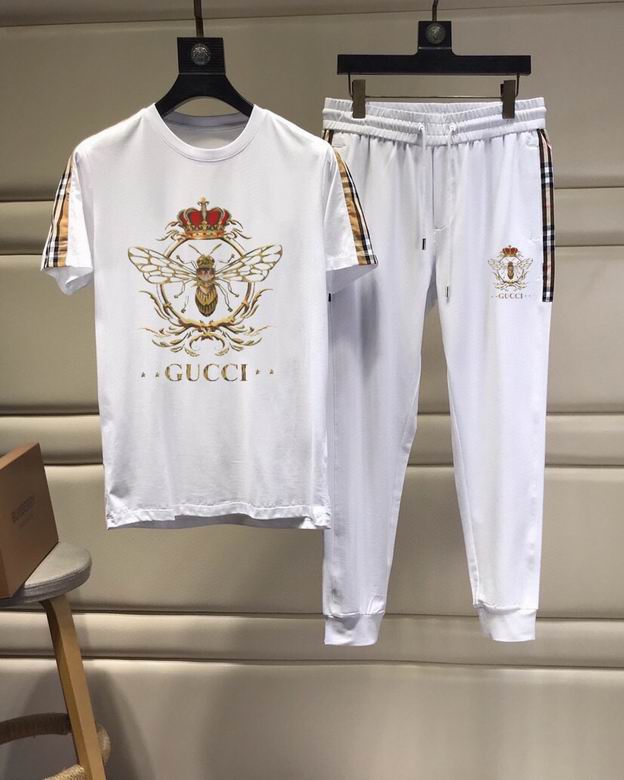 Wholesale Cheap G ucci Short Sleeve Tracksuits for Sale