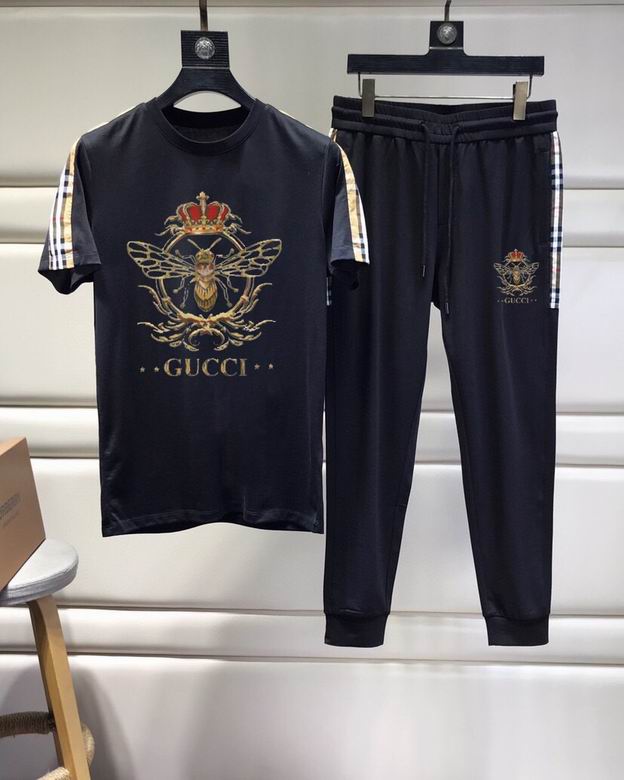 Wholesale Cheap G ucci Short Sleeve Tracksuits for Sale