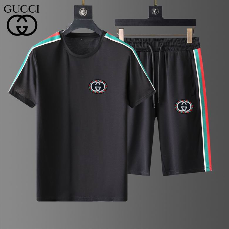 Wholesale Cheap G ucci Short Sleeve Tracksuits for Sale