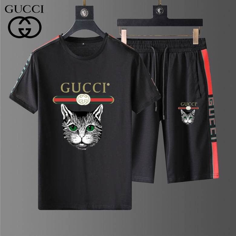 Wholesale Cheap G ucci Short Sleeve Tracksuits for Sale