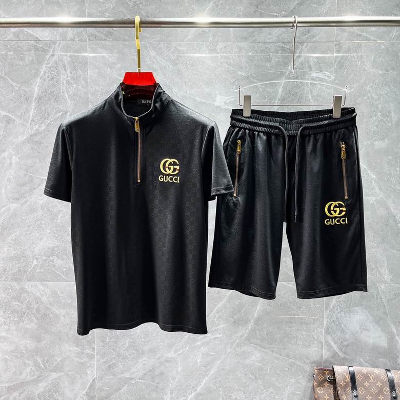 Wholesale Cheap G ucci Short Sleeve Tracksuits for Sale