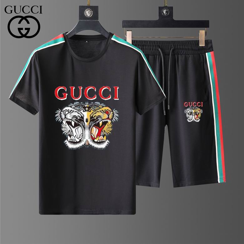 Wholesale Cheap G ucci Short Sleeve Tracksuits for Sale