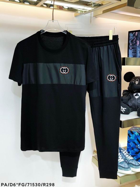 Wholesale Cheap G ucci Short Sleeve Tracksuits for Sale