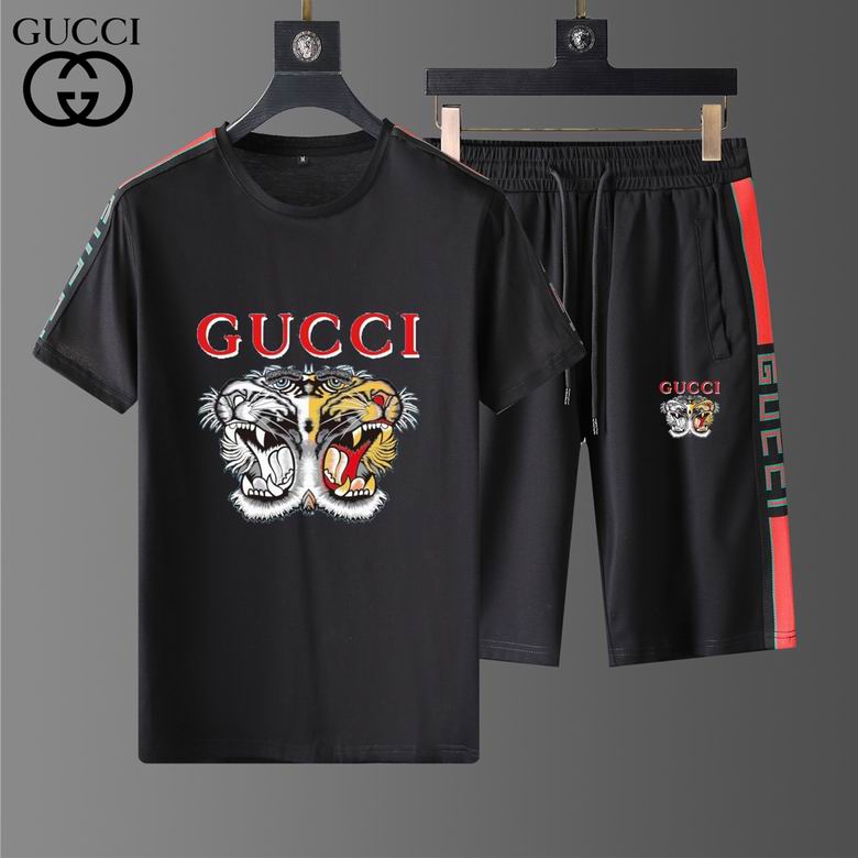 Wholesale Cheap G ucci Short Sleeve Tracksuits for Sale