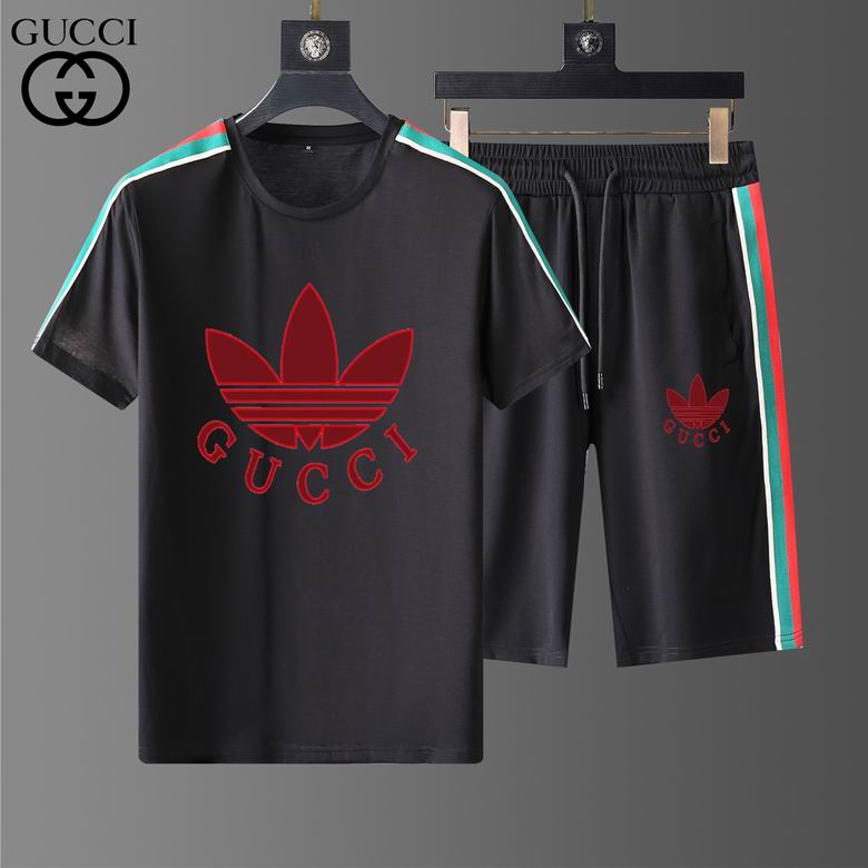Wholesale Cheap G ucci Short Sleeve Tracksuits for Sale