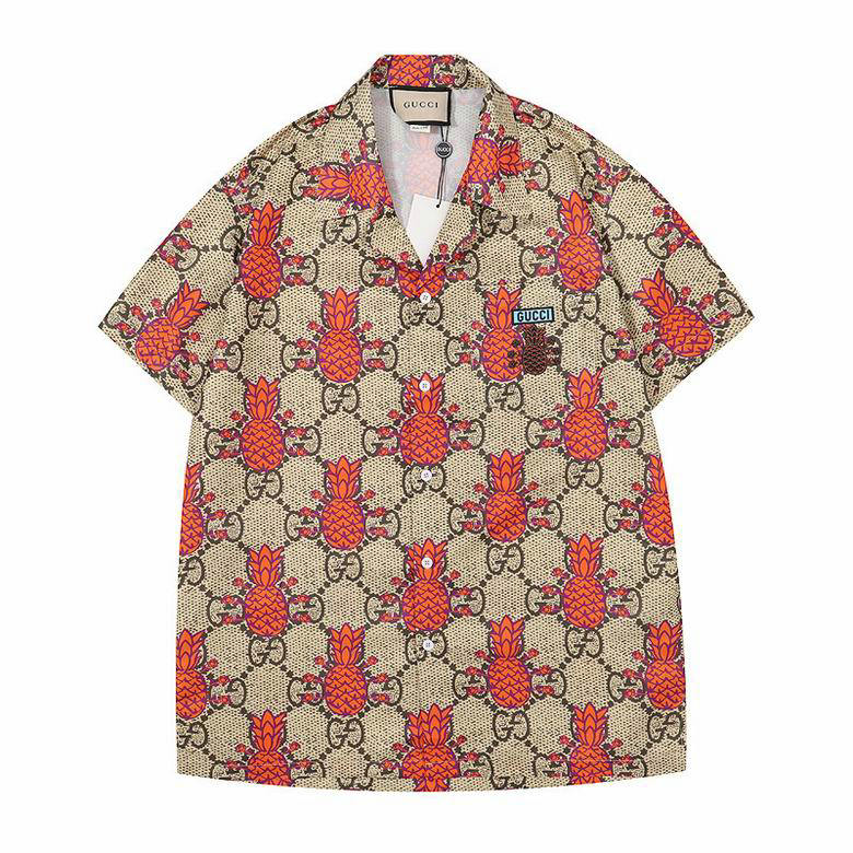 Wholesale Cheap G ucci Short Sleeve Shirts for Sale