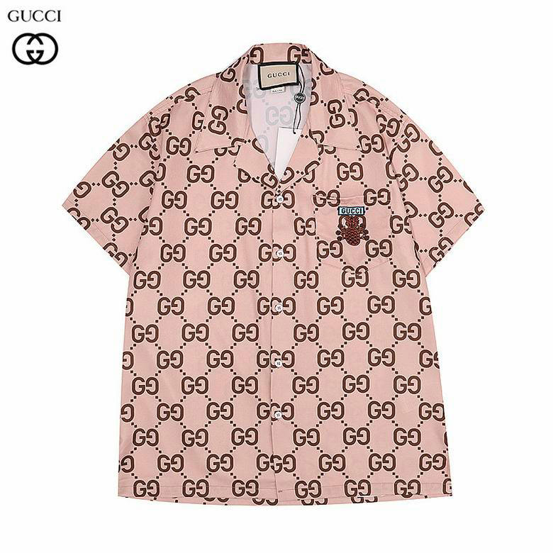 Wholesale Cheap G ucci Short Sleeve Shirts for Sale