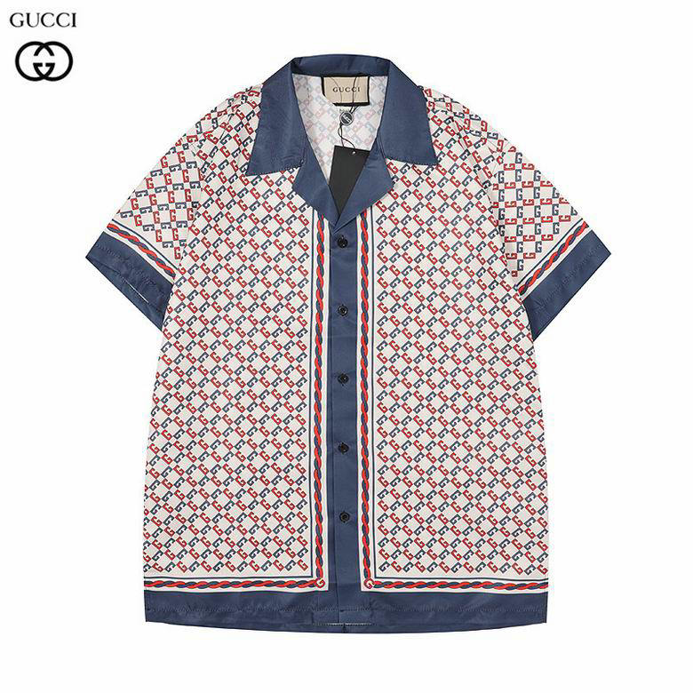 Wholesale Cheap G ucci Short Sleeve Shirts for Sale