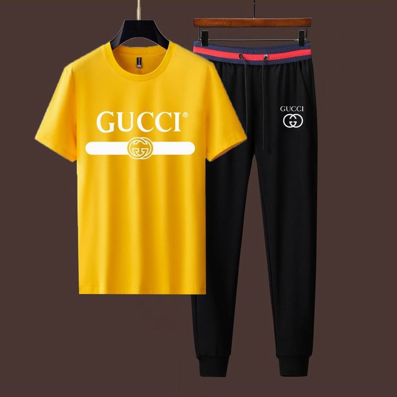 Wholesale Cheap G ucci Short Sleeve Tracksuits for Sale