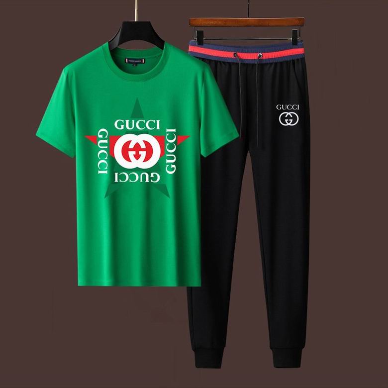 Wholesale Cheap G ucci Short Sleeve Tracksuits for Sale