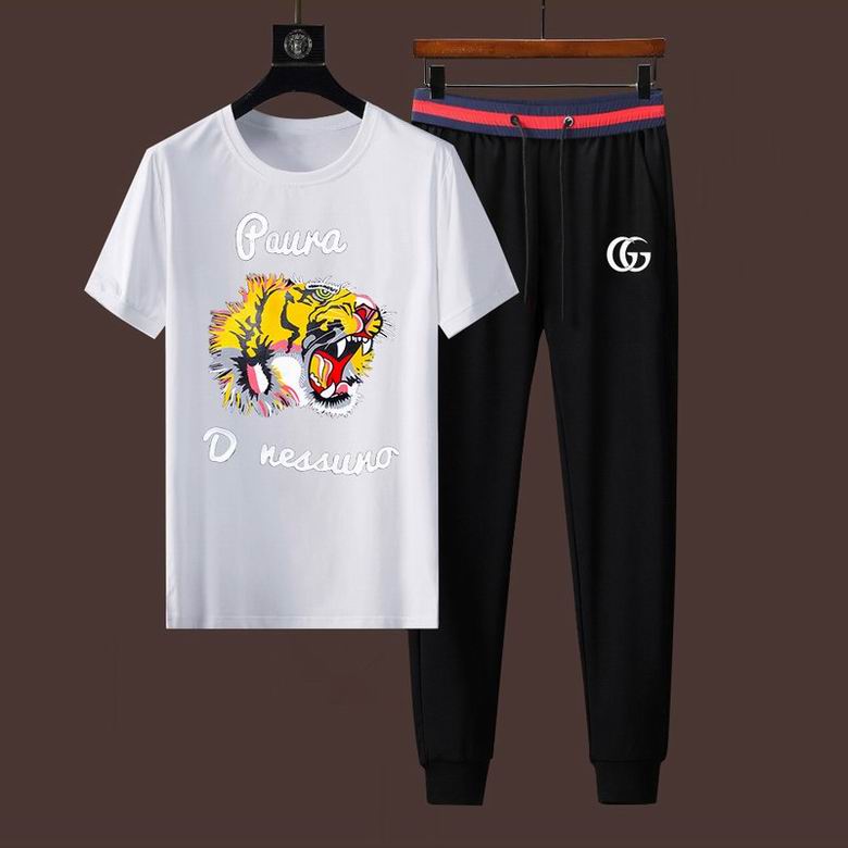 Wholesale Cheap G ucci Short Sleeve MEN Tracksuits for Sale