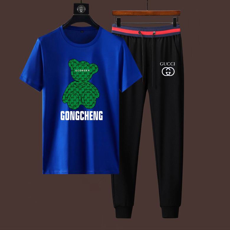 Wholesale Cheap G ucci Short Sleeve Designer Tracksuit for Sale