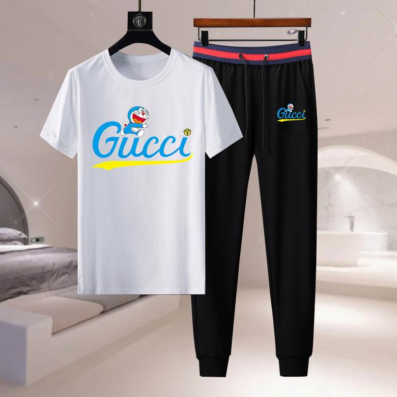 Wholesale Cheap G ucci Short Sleeve MEN Tracksuits for Sale