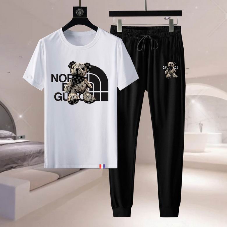 Wholesale Cheap G ucci Short Sleeve MEN Tracksuits for Sale