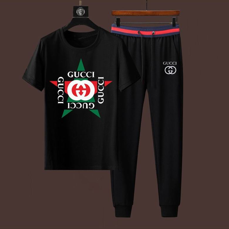 Wholesale Cheap G ucci Short Sleeve Tracksuits for Sale