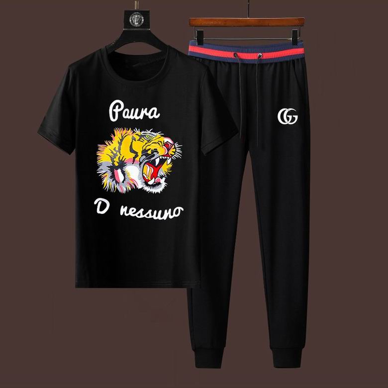 Wholesale Cheap G ucci Short Sleeve Tracksuits for Sale