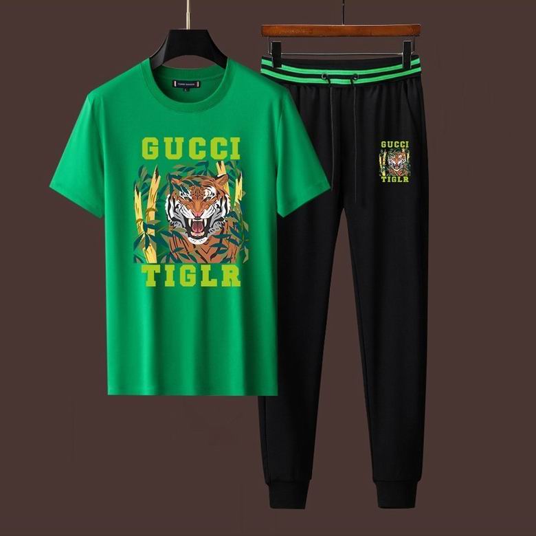 Wholesale Cheap G ucci Short Sleeve MEN Tracksuits for Sale