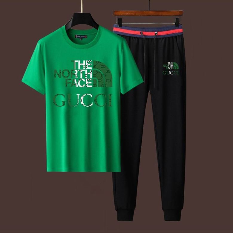 Wholesale Cheap G ucci Short Sleeve MEN Tracksuits for Sale