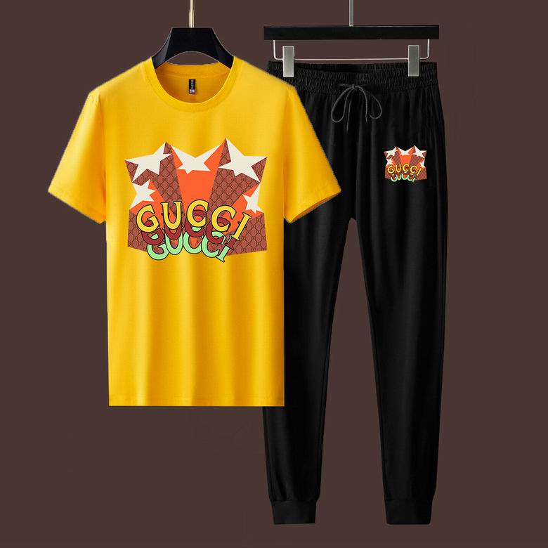 Wholesale Cheap G ucci Short Sleeve Designer Tracksuit for Sale