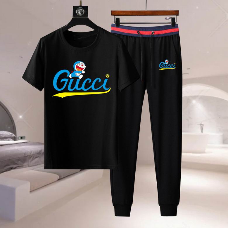 Wholesale Cheap G ucci Short Sleeve MEN Tracksuits for Sale