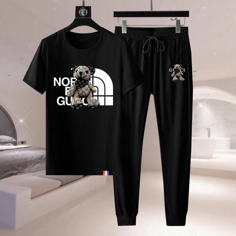 Wholesale Cheap G ucci Short Sleeve MEN Tracksuits for Sale