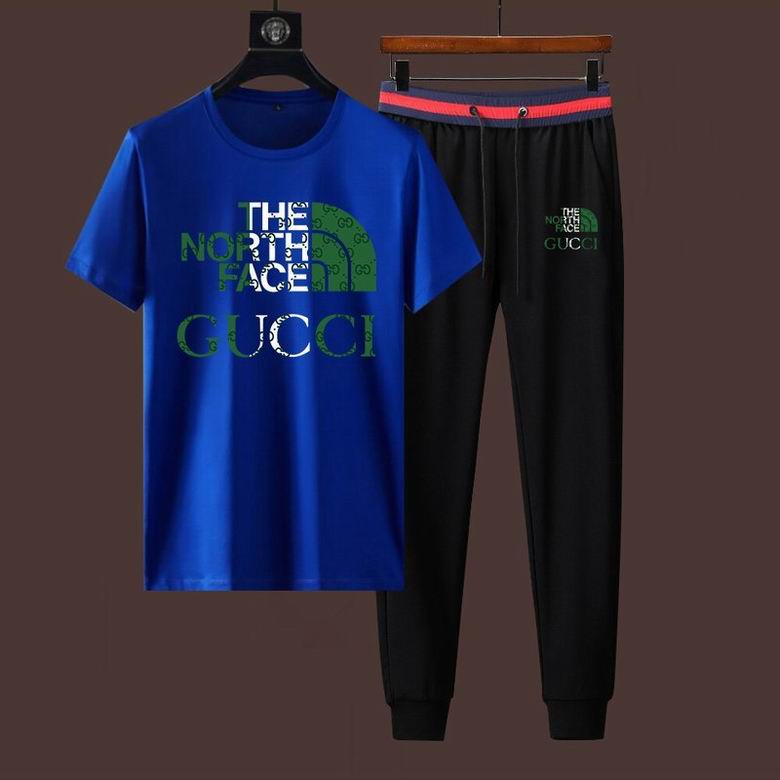 Wholesale Cheap G ucci Short Sleeve MEN Tracksuits for Sale