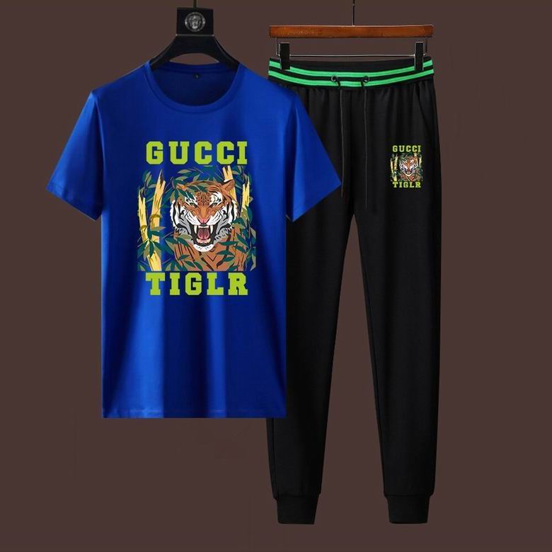Wholesale Cheap G ucci Short Sleeve MEN Tracksuits for Sale