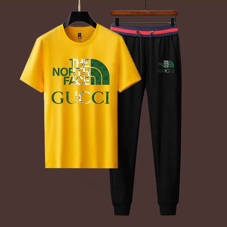 Wholesale Cheap G ucci Short Sleeve MEN Tracksuits for Sale