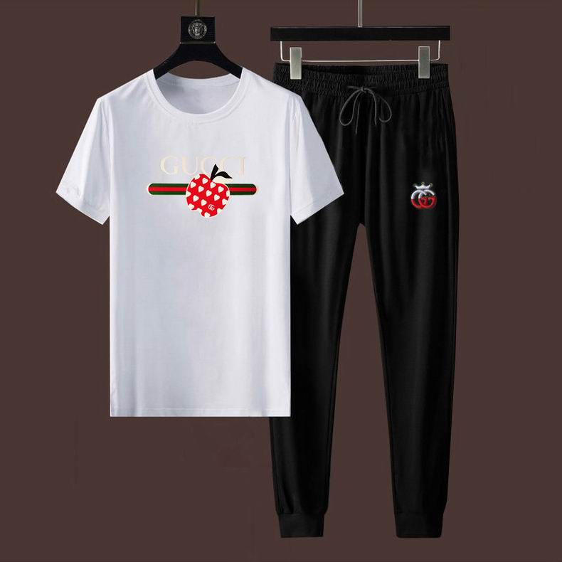 Wholesale Cheap G ucci Short Sleeve Tracksuits for Sale