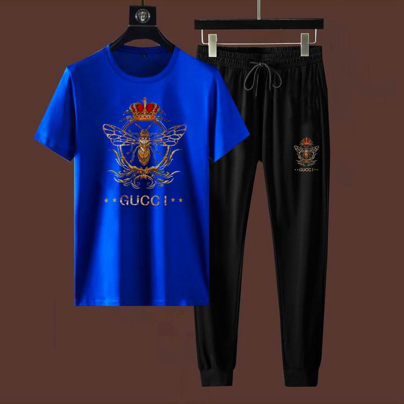 Wholesale Cheap G ucci Short Sleeve Tracksuits for Sale