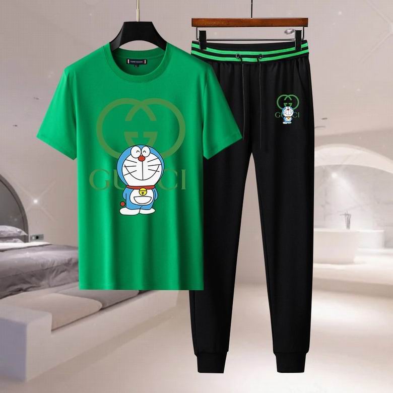 Wholesale Cheap G ucci men Short Sleeve Tracksuits for Sale