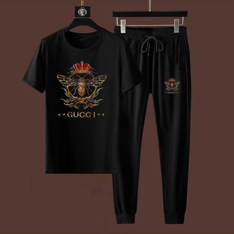 Wholesale Cheap G ucci Short Sleeve Tracksuits for Sale