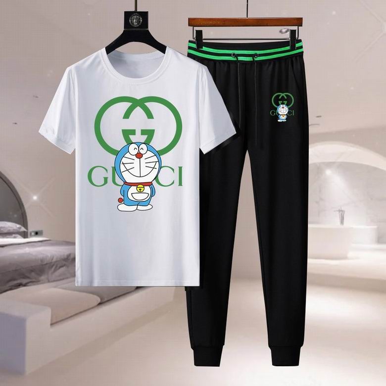 Wholesale Cheap G ucci men Short Sleeve Tracksuits for Sale