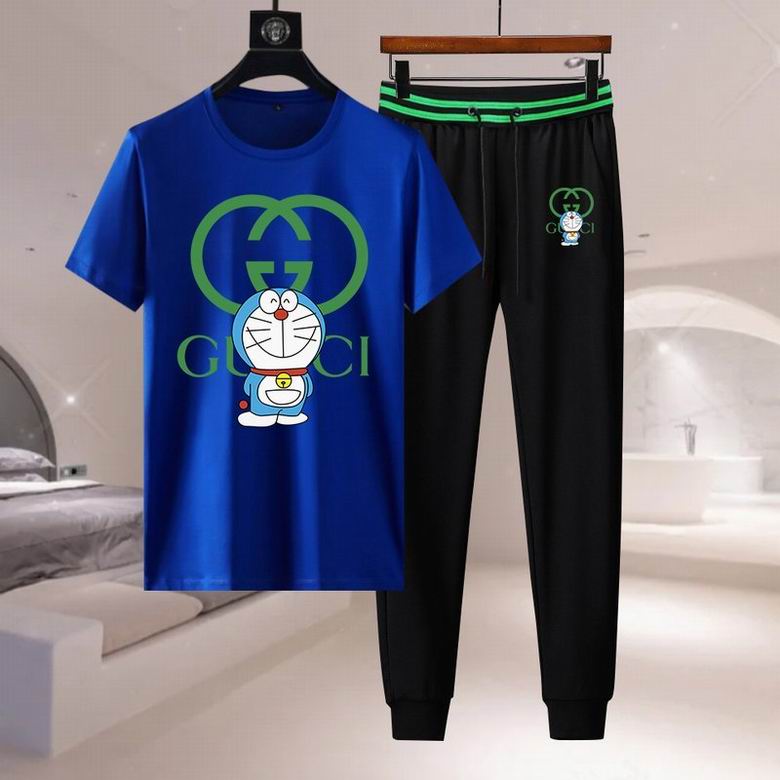 Wholesale Cheap G ucci men Short Sleeve Tracksuits for Sale