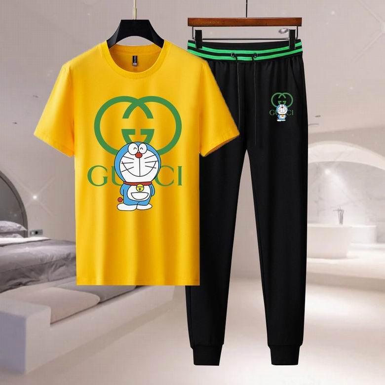 Wholesale Cheap G ucci men Short Sleeve Tracksuits for Sale