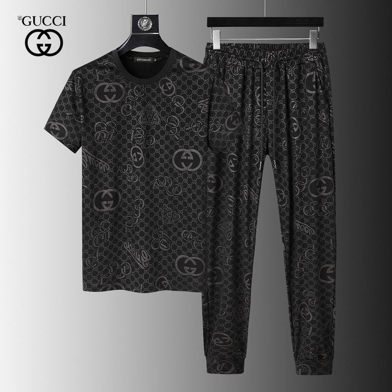 Wholesale Cheap G ucci Short Sleeve Tracksuits for Sale