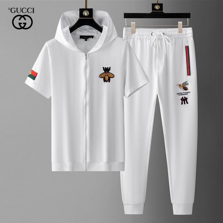 Wholesale Cheap G ucci Short Sleeve Tracksuits for Sale