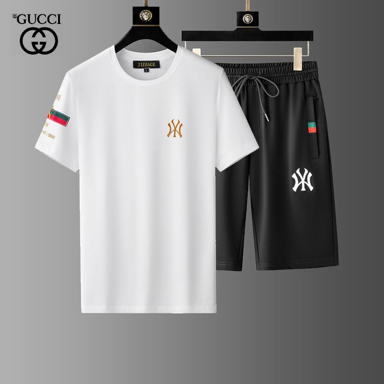 Wholesale Cheap G ucci men Short Sleeve Tracksuits for Sale