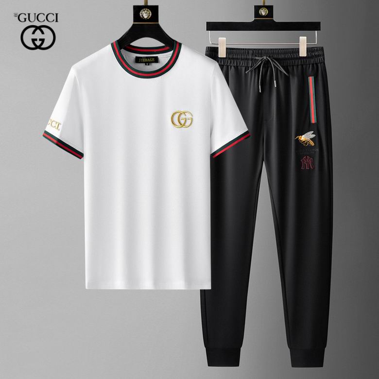 Wholesale Cheap G ucci Short Sleeve Tracksuits for Sale