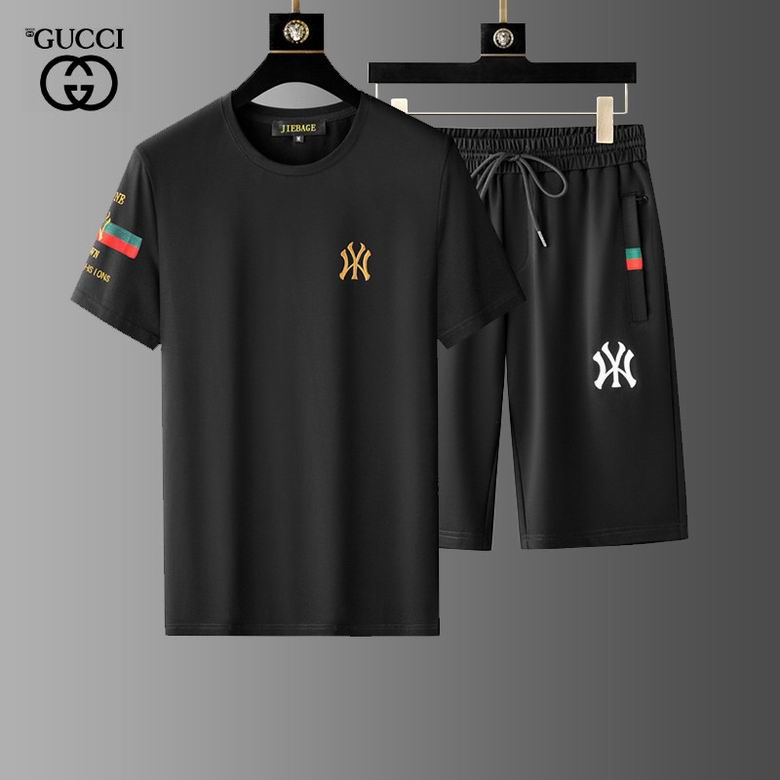 Wholesale Cheap G ucci men Short Sleeve Tracksuits for Sale