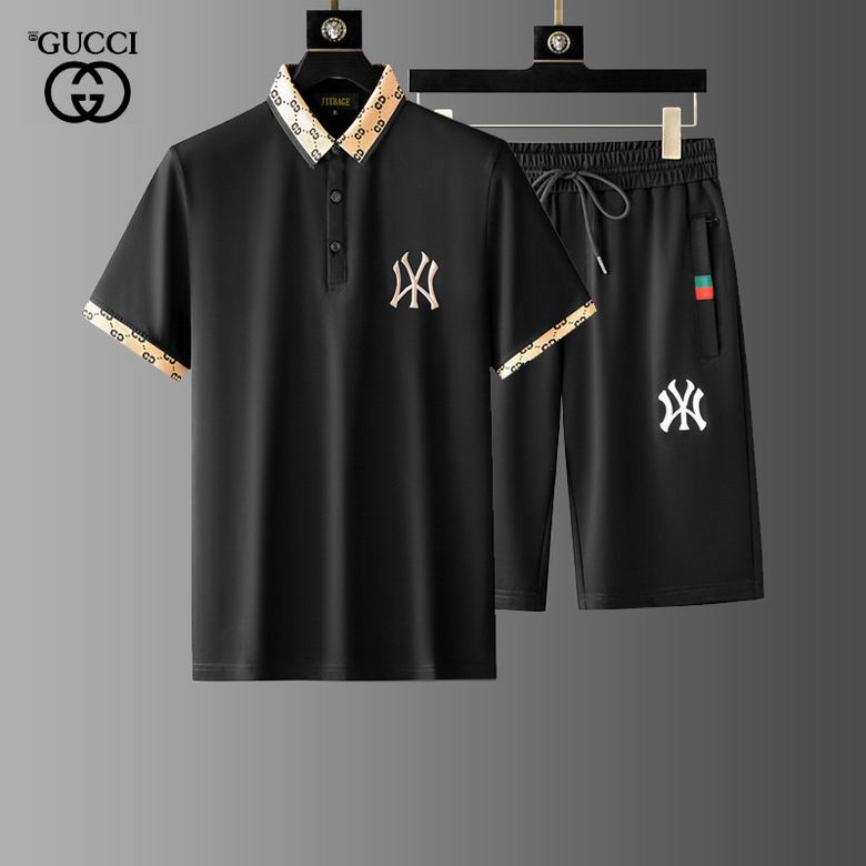Wholesale Cheap G ucci men Short Sleeve Tracksuits for Sale