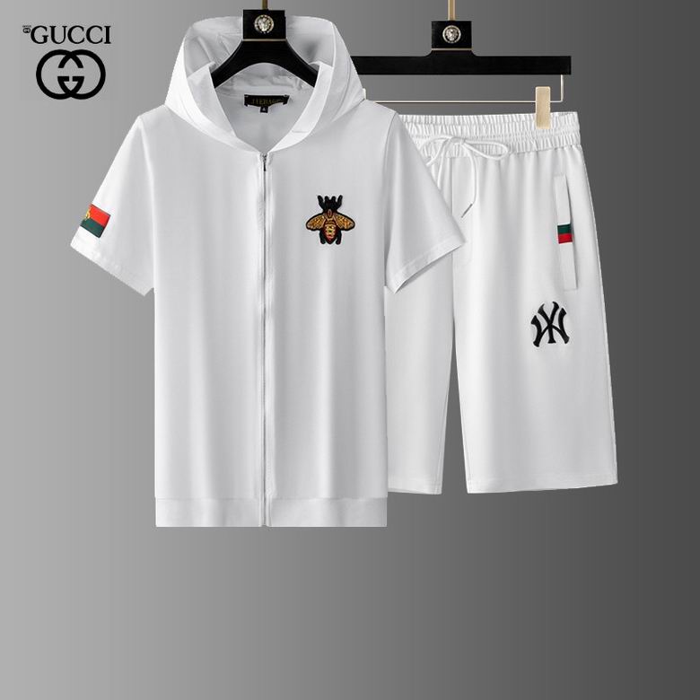 Wholesale Cheap G ucci men Short Sleeve Tracksuits for Sale